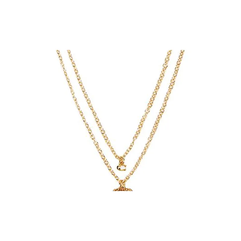 COACH Copper Necklaces Women's Gold-2