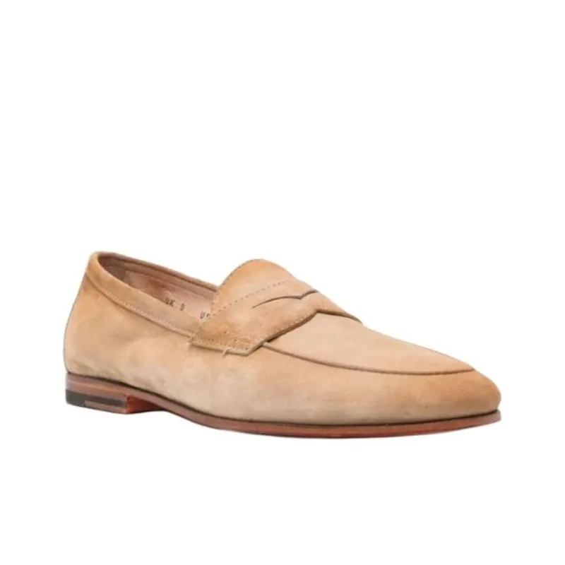 Santoni Suede Penny Loafers-2