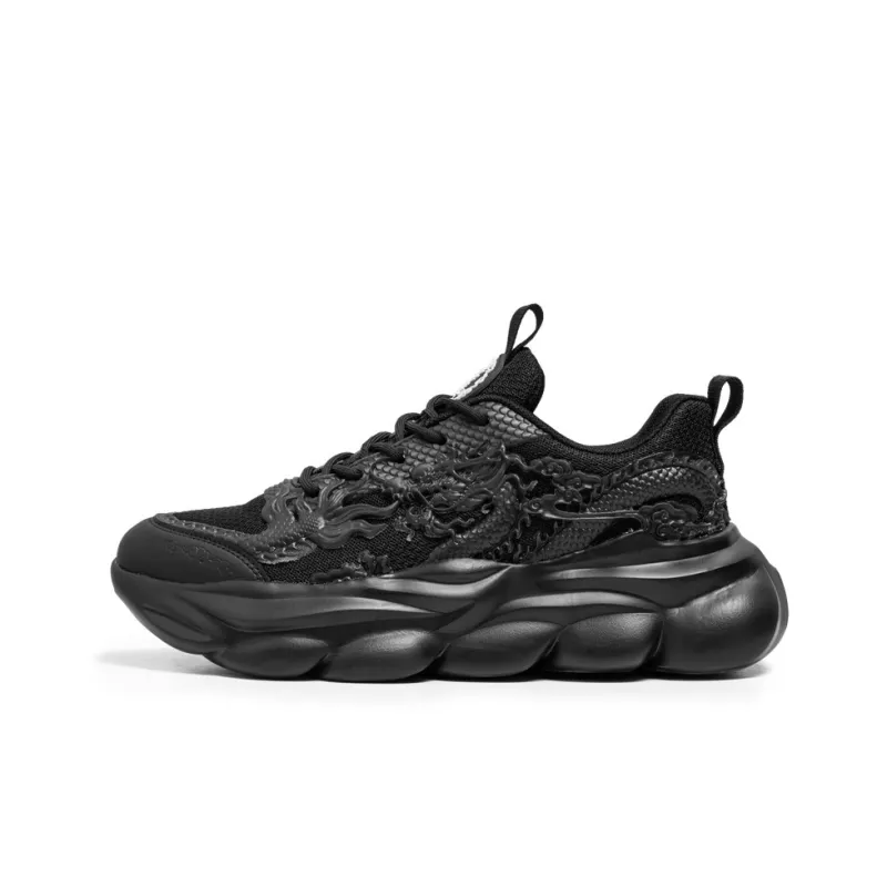 TFKY Year Of The Dragon Comfortable Versatile Platform Height Increasing Cushioning Low Top Chunky Sneakers Men's-24