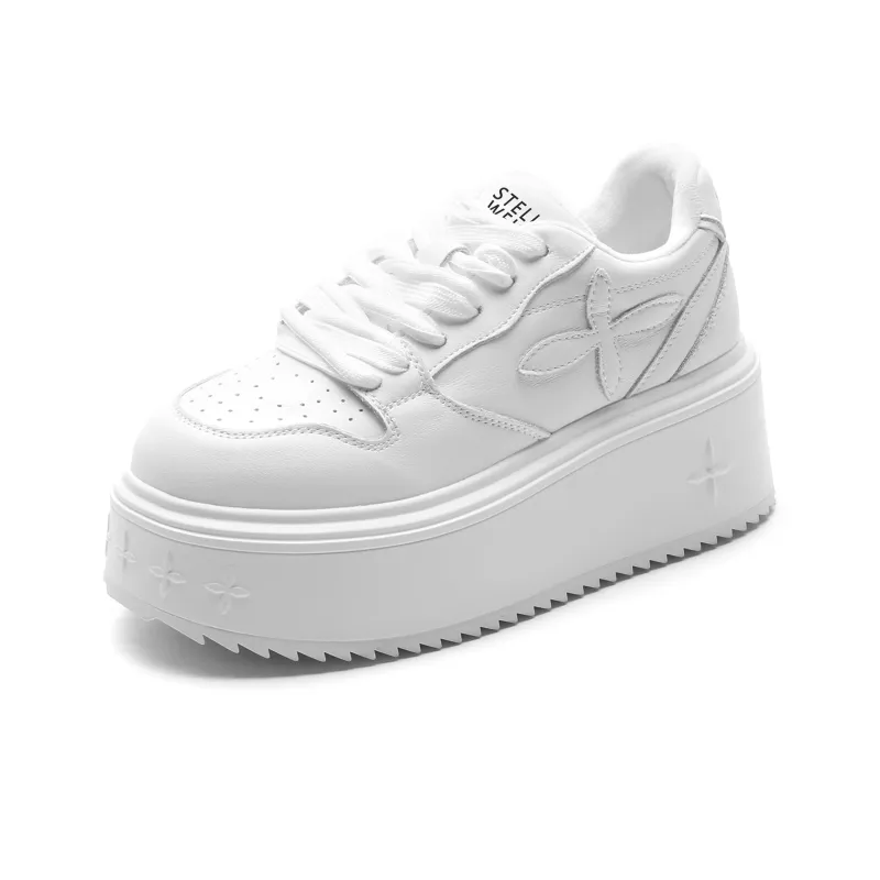 STELLA WEISZ Skateboard Shoes Women's Low Top White/Yellow Brown/Black-32