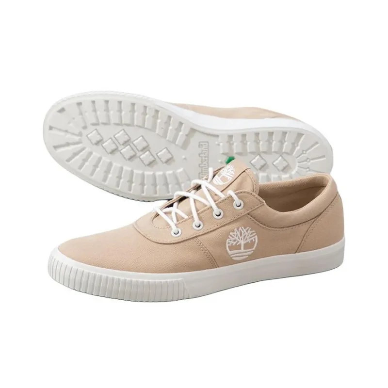 Timberland Anti Slip Wear Resistant Low Top Skateboard Shoes Men's Khaki Pink-3