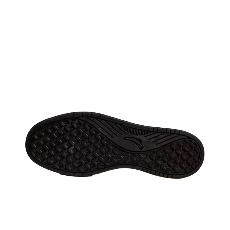 Anta Anti Slip Wear Resistant Low Top Skateboard Shoes Men's Black White-4