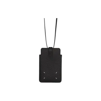 Maison Margiela Calfskin Shoulder Bag, Crossbody Bag, Cell Phone Pouch Men's Black