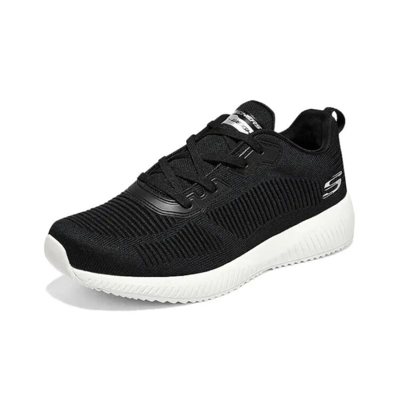 Skechers Squad Shock Absorbers Slip Resistant, Abrasion Resistant, Lightweight Low Top Casual Shoes Men's Black White-1