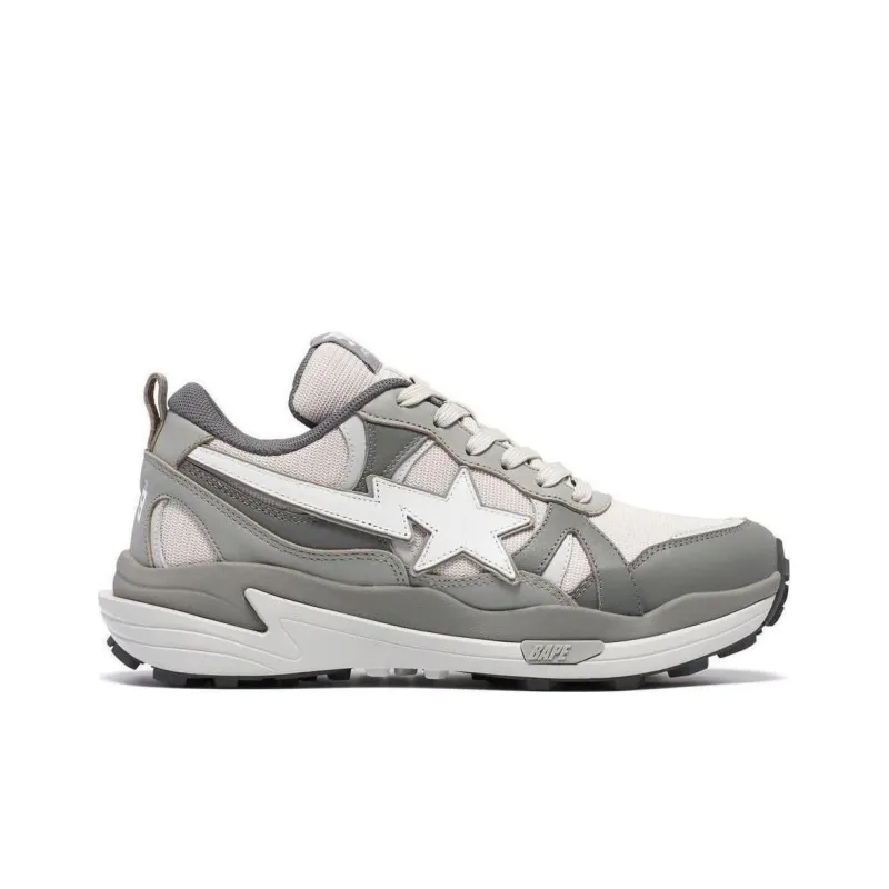 A BATHING APE Trail Sta Low Top Casual Shoes Men's Gray-1
