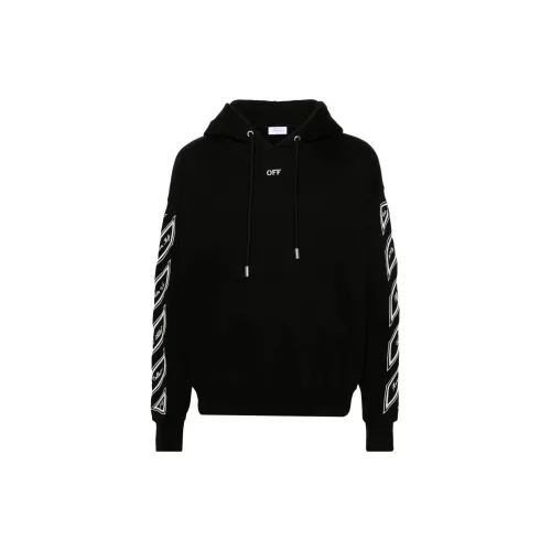 OFF-WHITE Logo-embroidered Cotton Hoodie