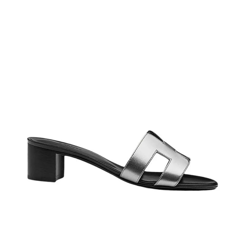 HERMES Oasis Rubber Sole Slide Slippers Women's Black-1