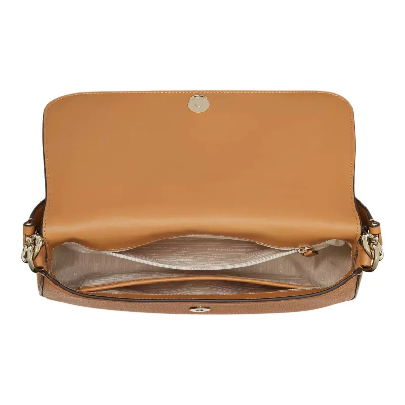 Kate Spade Hudson Litchi Grain Leather Portable Crossbody Bag Shoulder Bag Women's Brown-3