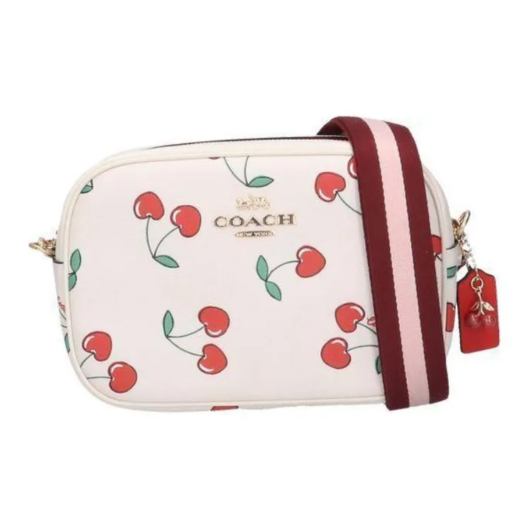 COACH Jamie Artificial Leather Camera Bag, Shoulder Bag, Crossbody Bag Medium Size Women's White-4