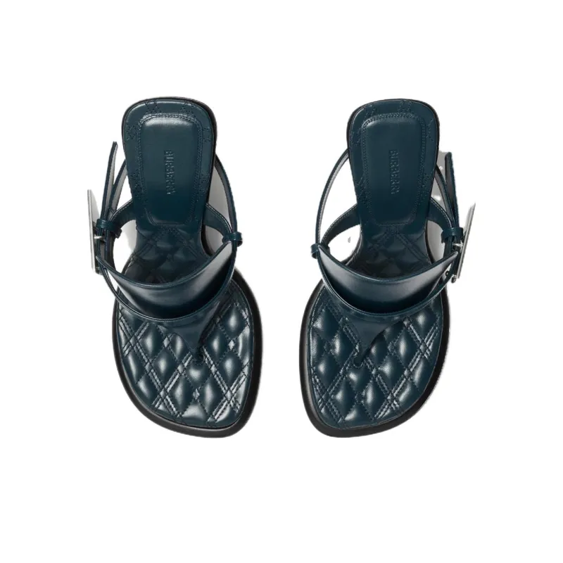 Burberry Flip Flops 5cm Women's Dark Blue-4