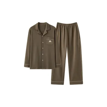 MIIOW SS24 Pajama Set Men's Dark Brown