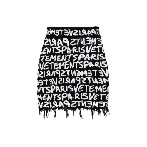 Vetements Casual Short Skirts Women's Black