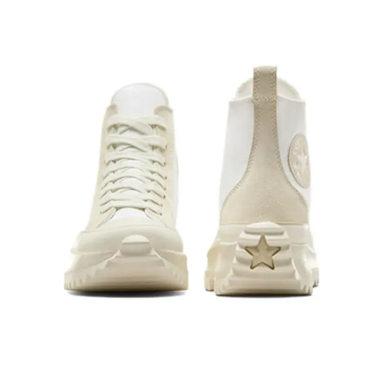 Converse Run Star Hike Wear-resistant And Lightweight High-Top Canvas Shoes Unisex Beige-3