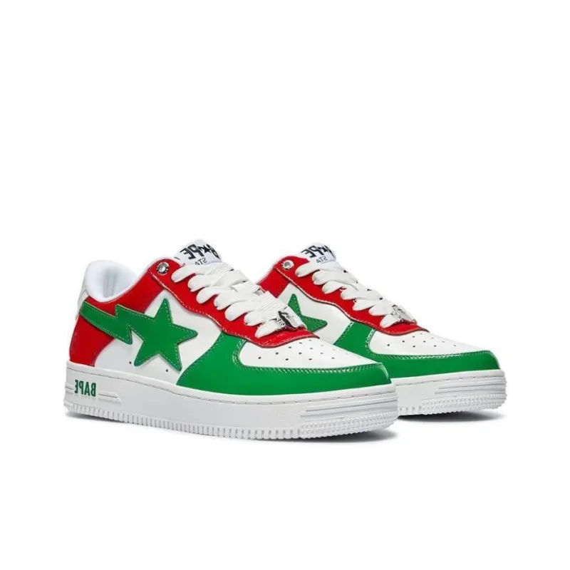 BAPE A BATHING APE Bape Sta Low KAWS Chompers Red Green-3