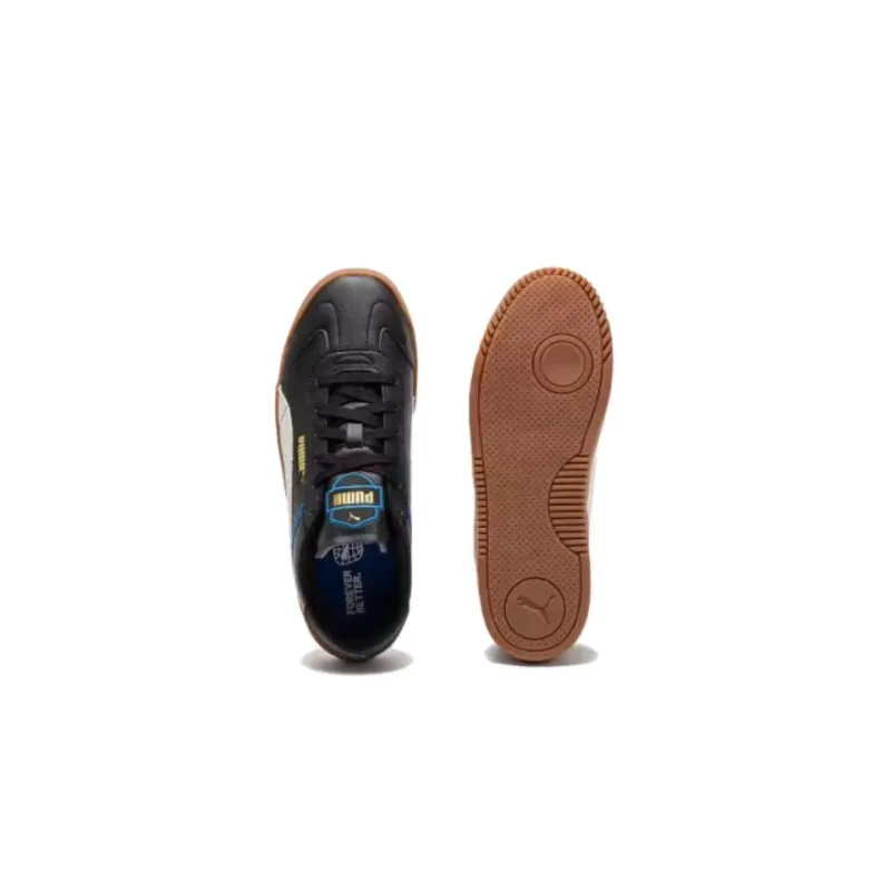 PUMA Durable Breathable Low Top Skateboard Shoes Unisex Black White-4