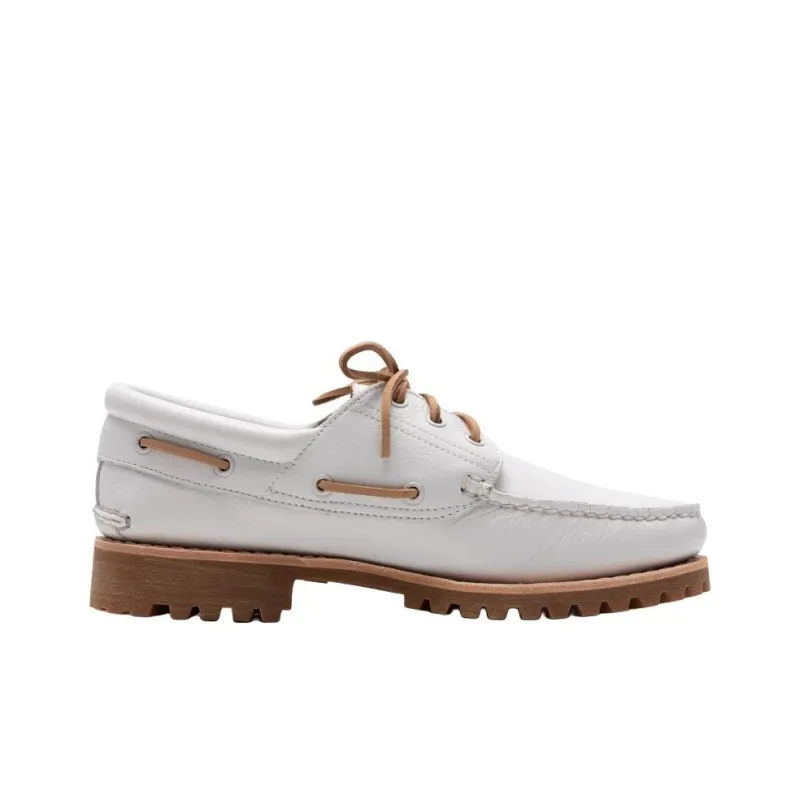 Timberland Authentic Handsewn Boat Shoes 'White Full Grain'-1