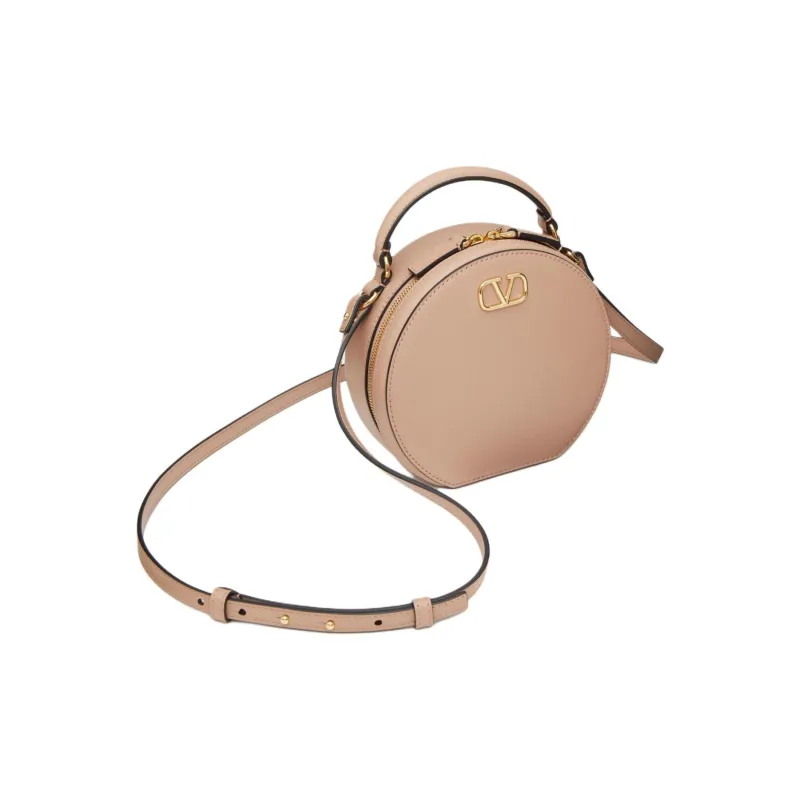 Valentino Vlogo Calfskin Handbag Shoulder Bag Crossbody Bag Mini Women's Cinnamon Pink-4