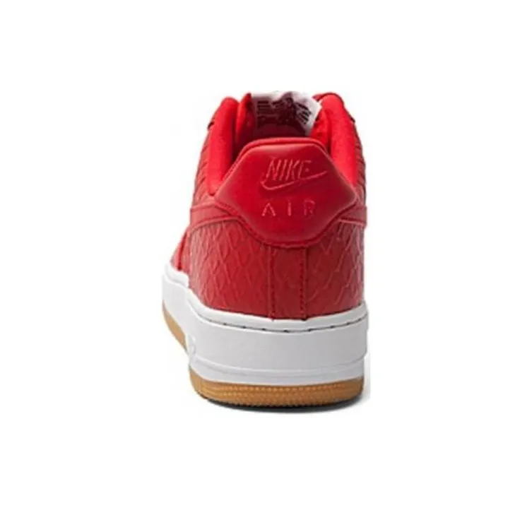 Nike Air Force 1 Python Anti Slip Wear Resistant Low Top Skateboard Shoes Men's Red-3