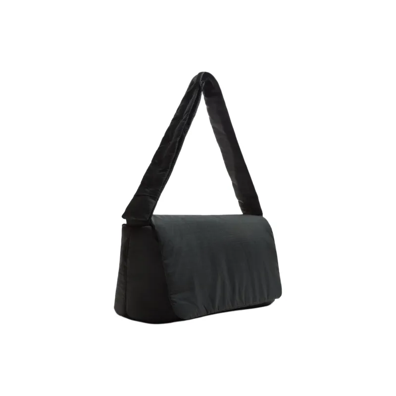 ZARA Nylon Shoulder Bag Crossbody Bag Extra Large Men's Coal Gray-1