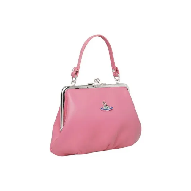 Vivienne Westwood Granny Frame Nappa Leather Handbag Wallet Women's Pink-4