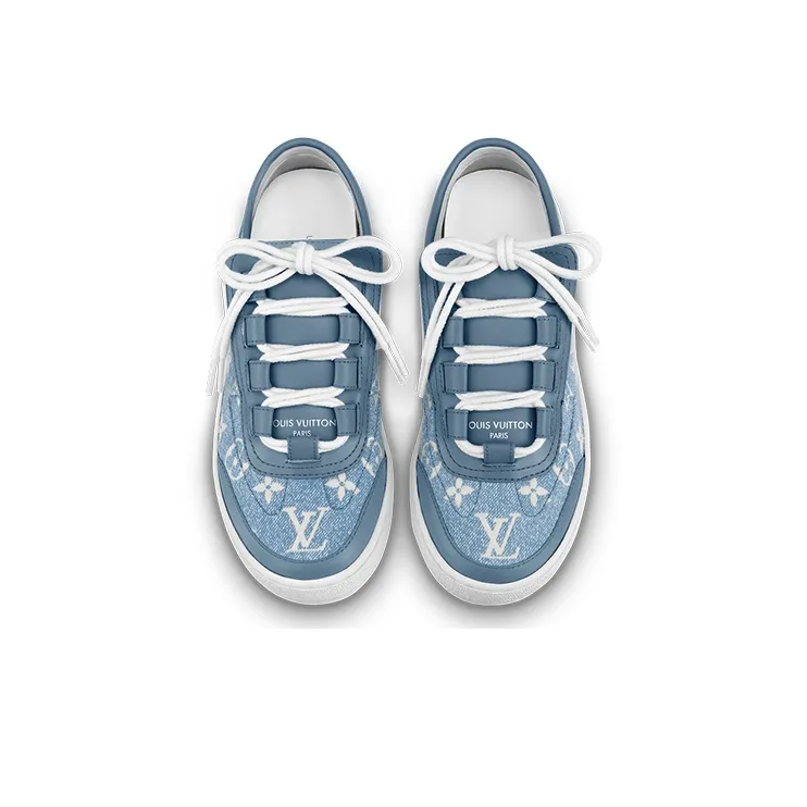 LOUIS VUITTON Lous Sneakers 'Denim Monogram' Women's-3