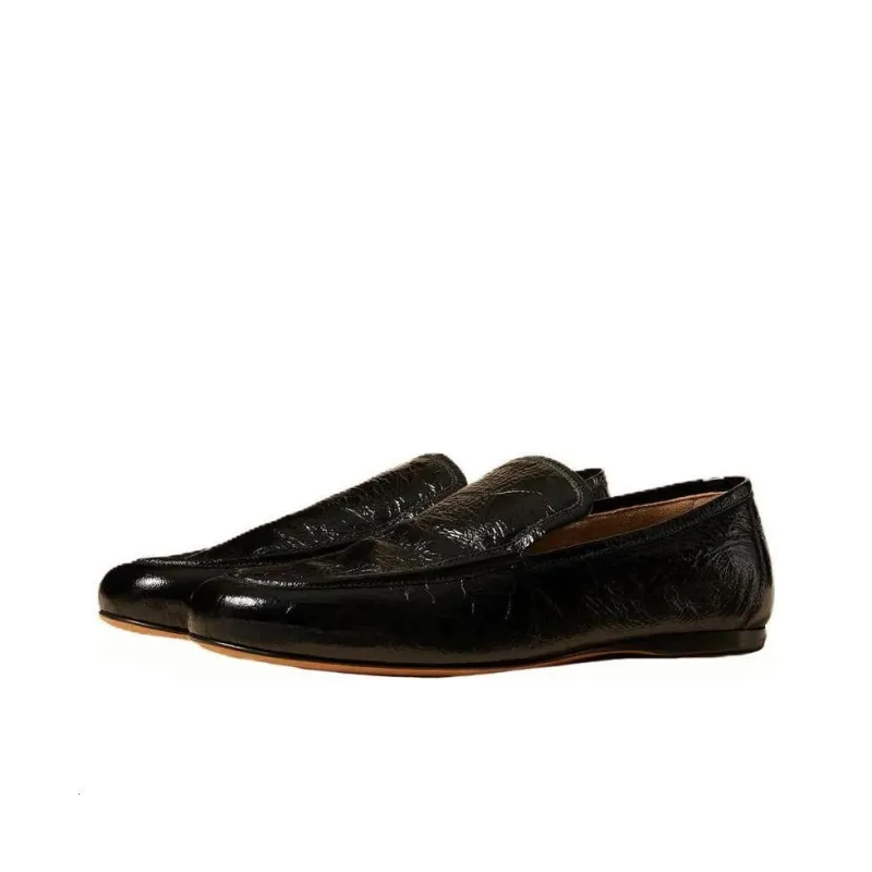 KHAITE The Alessia Crinkled Loafers Women's-2