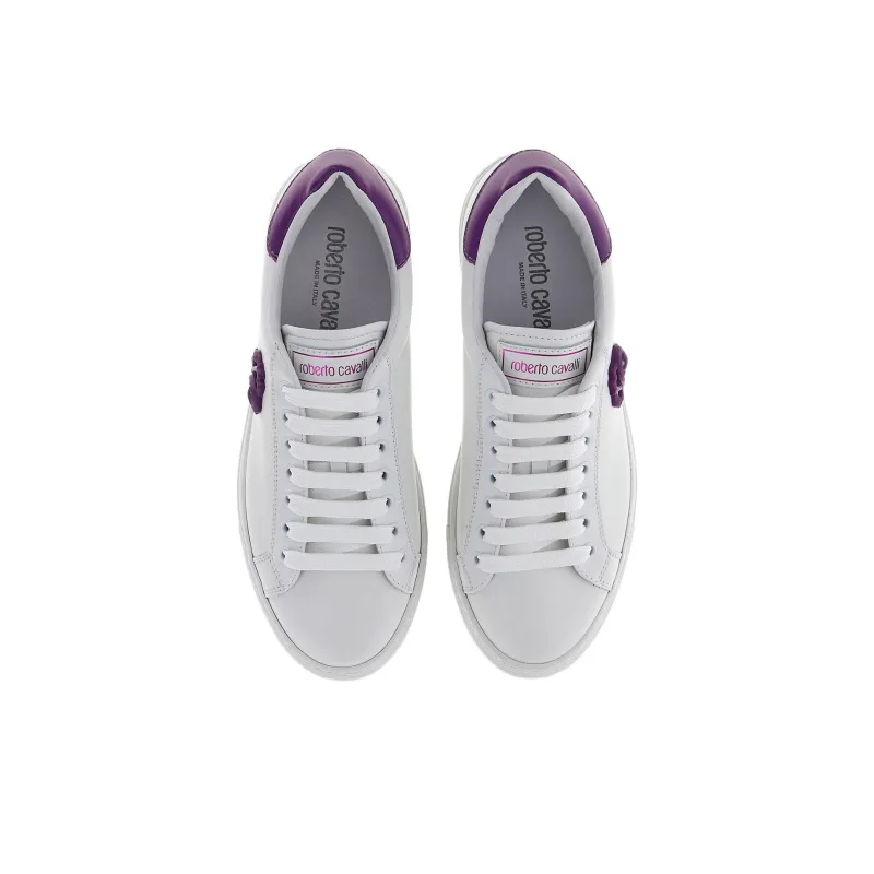 Roberto Cavalli Low-Top Skateboard Shoes Women's White-3