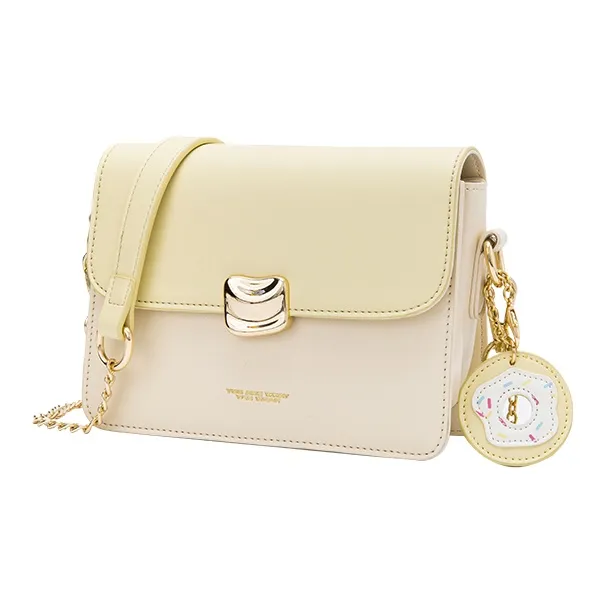 SEM/R Synthetic Leather Shoulder Bag Crossbody Bag Small Size Women's Custard/pink/green Tones-1