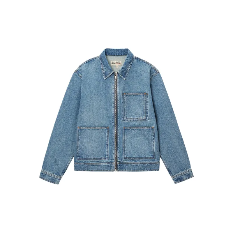 Stussy Denim Zip Work Jacket - Cheap Rcj Jordan Outlet