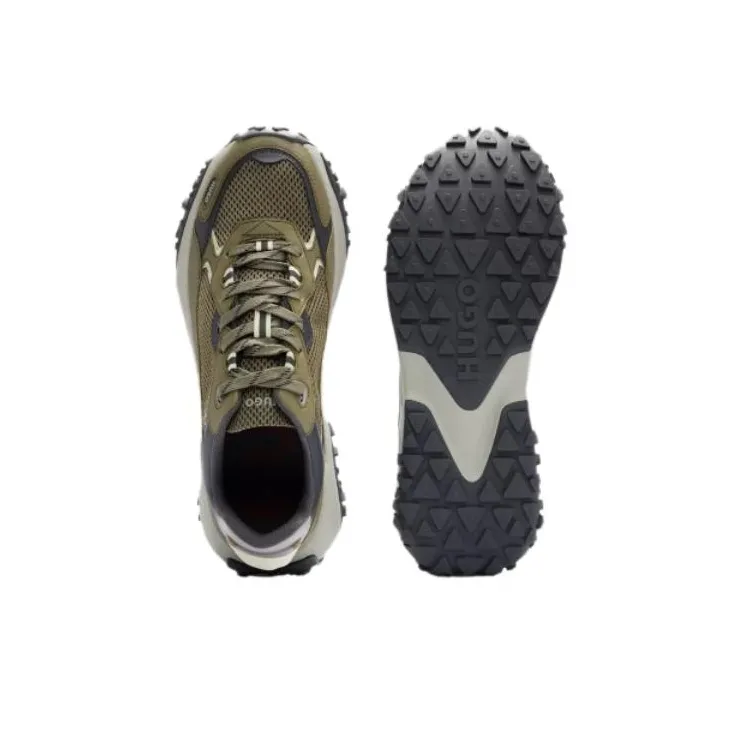 HUGO Panelled Mesh Sneakers-4