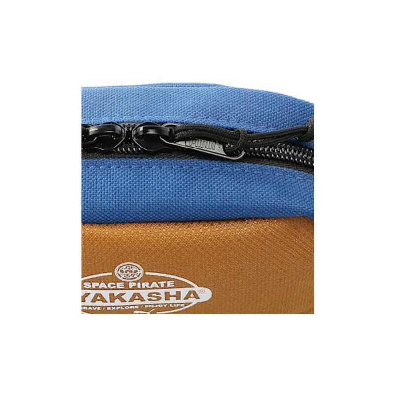 PUMA TYAKASH Collaboration Polyester Sling Bag Crossbody Bag Shoulder Bag Unisex Glacier Blue/Brick Red/Brown-3
