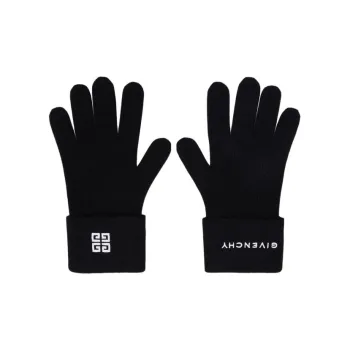 Givenchy Wool/Cashmere Knit Gloves Men's Black