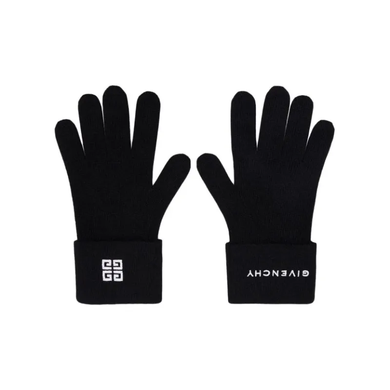 Givenchy Wool/Cashmere Knit Gloves Men's Black-0
