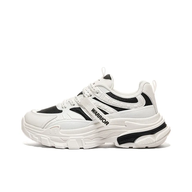 WARRIOR Chunky Sneakers Women's Low Top Beige Black-0