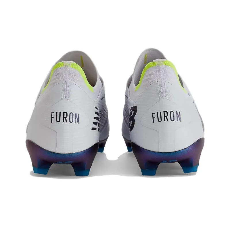 New Balance Furon V7 FG Firm Ground Cushioning, Wear Resistant Soccer Shoes Unisex White Blue-3