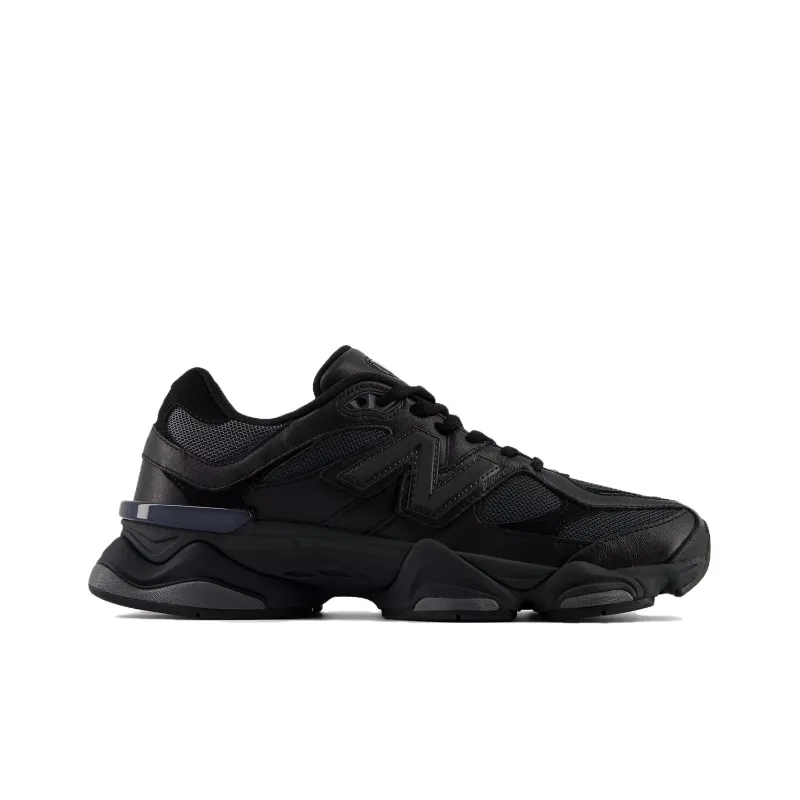 New Balance 9060 Triple Black Leather-1