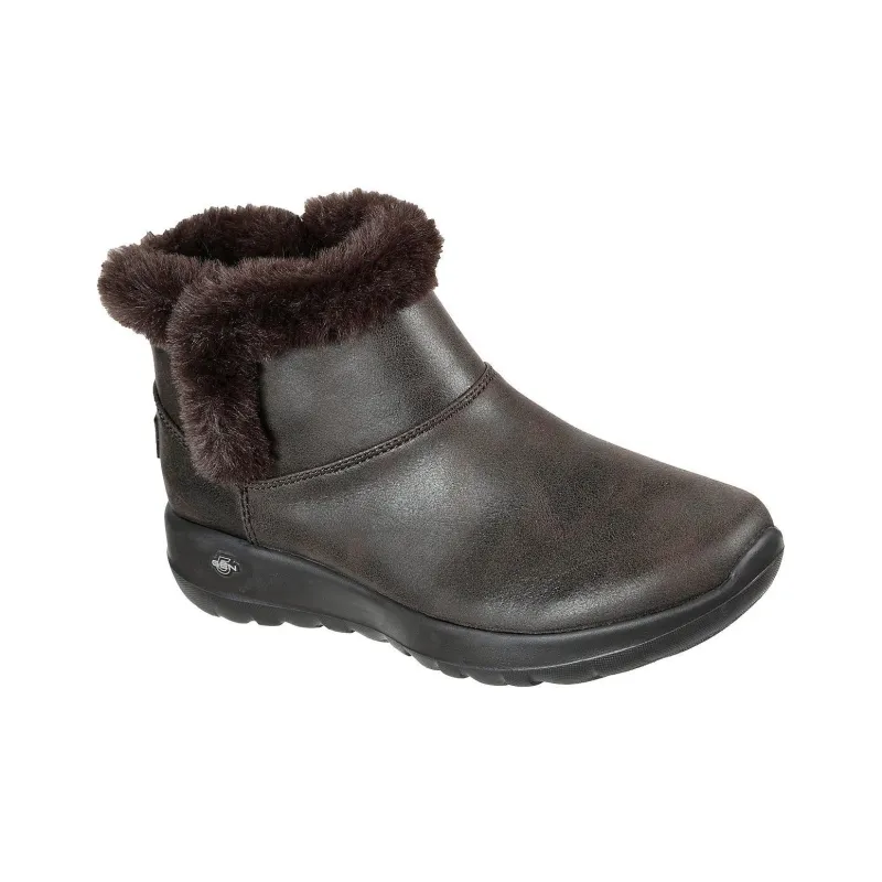 Skechers ON THE GO Joy Thermal Abrasion Resistant Short Snow Boots Women's Brown Black-2