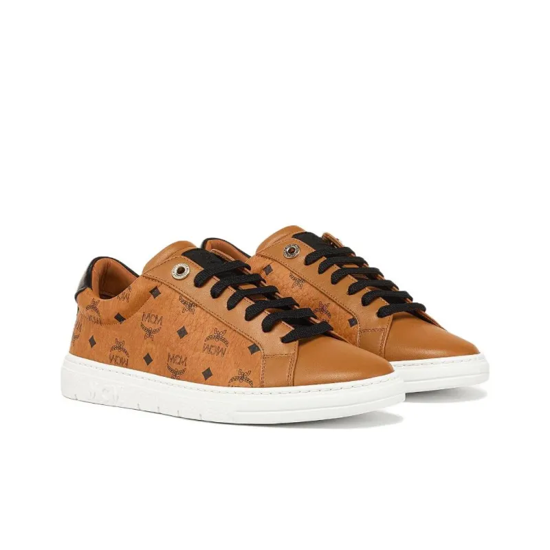 MCM Low Top Skateboard Shoes Women's Brown-1