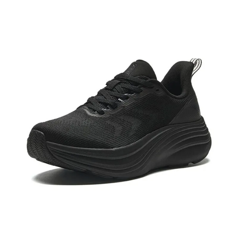 Anta Cushioning Lightweight Low Top Running Shoes Women's Black-1