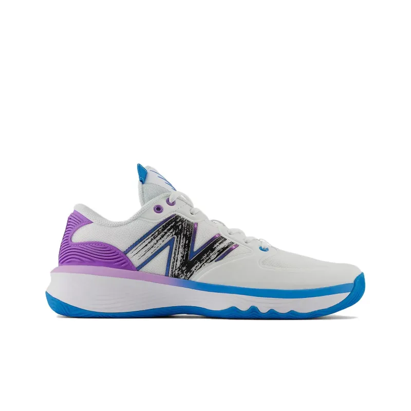 New Balance Hesi Low Unity Of Sport Cushioning Wear Resistant Low Top Vintage Basketball Shoes Unisex White Blue Purple-1