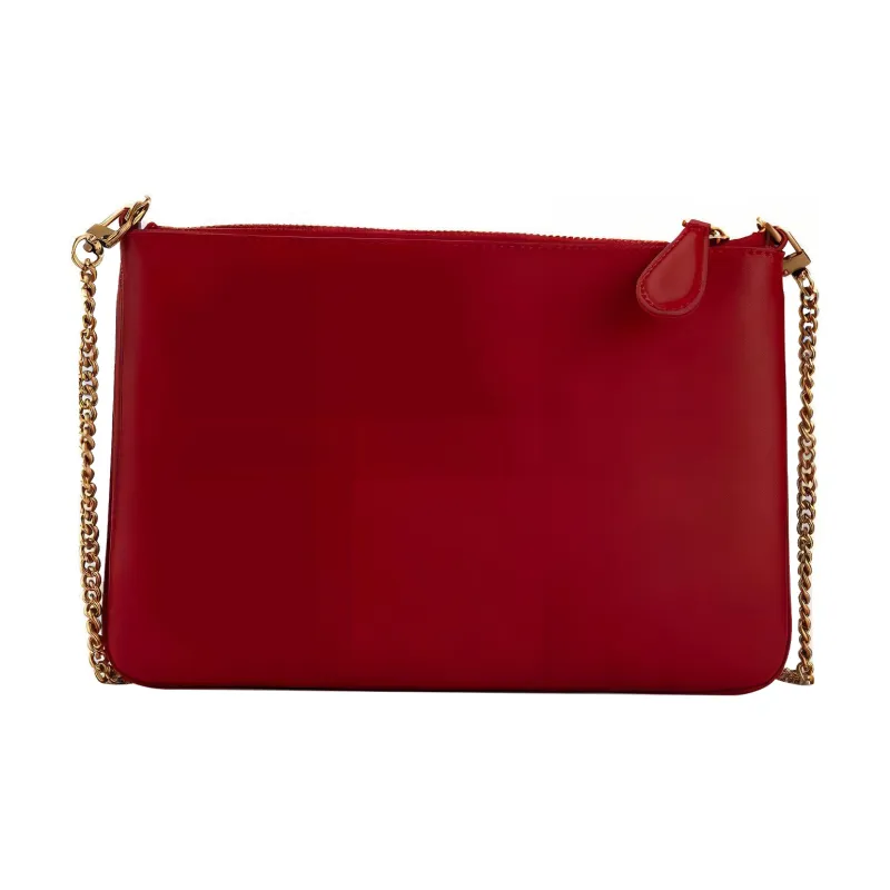 PINKO Cow Leather One Shoulder Clutch Women's Red-1