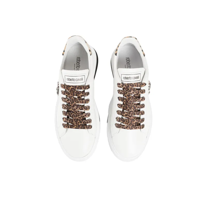 Roberto Cavalli Skateboard Shoes Men's White-3