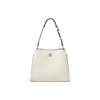 DISSONA Cow Leather Portable Crossbody Bag, Shoulder Bag Medium Size Women's White