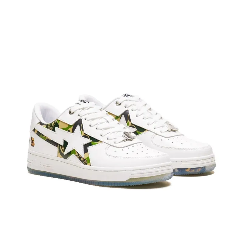 A BATHING APE Low Top Skateboard Shoes Women's White-3