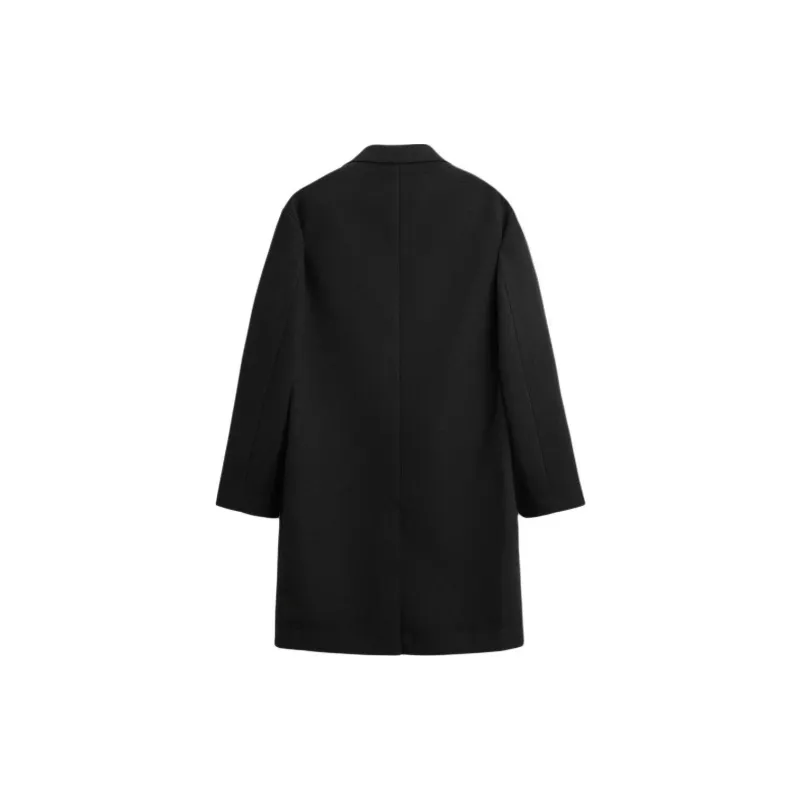 ZARA Trench Coats Men Black-1