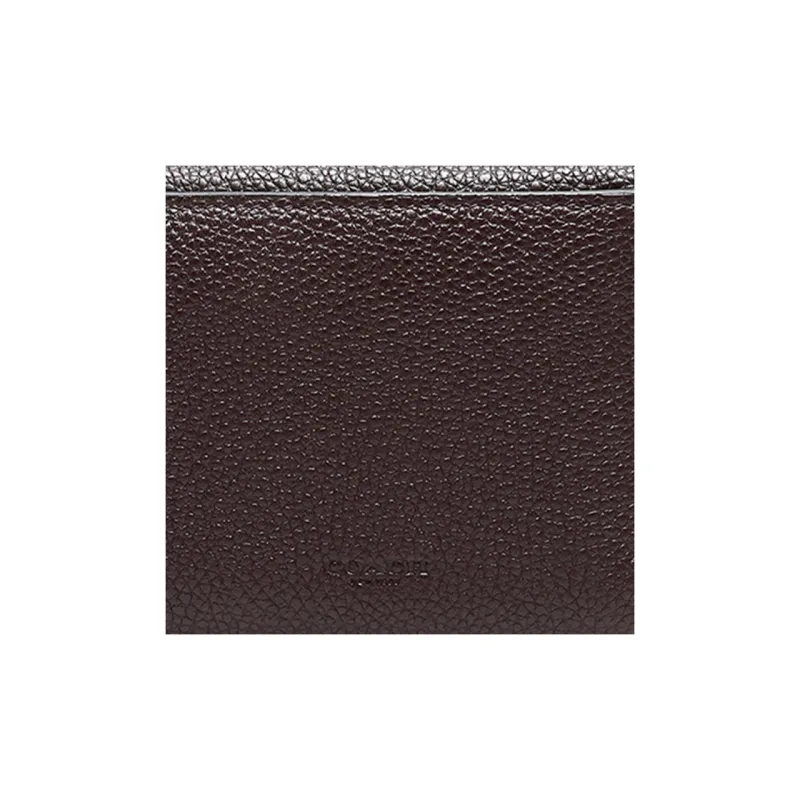 COACH Tabby Leather Clutch Envelope Bag, Coin Purse, Wallet Women's Brown Red-6