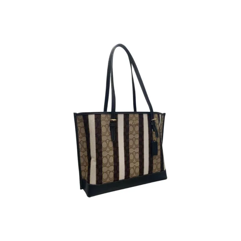COACH Mollie Canvas With Cow Leather Tote Bag, Shopping Bag, Crossbody Handbag, Shoulder Bag Large Size Women's-4