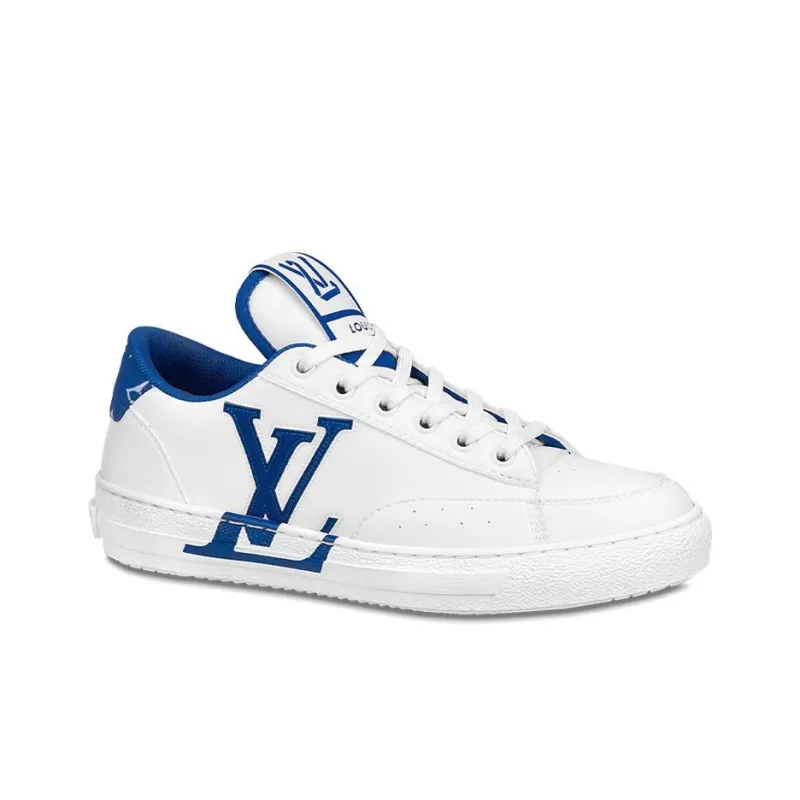 LOUIS VUITTON Charlie Low Top Skateboard Shoes Women's Blue White-1