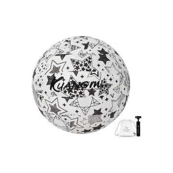 Kuangmi PU Size 5 Ball Volleyball Unisex Black White