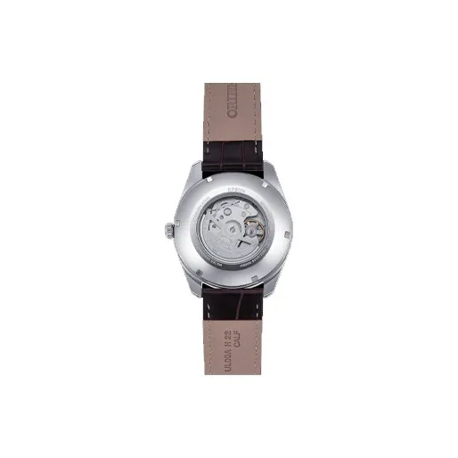 ORIENT Automatic Mechanical Movement Leather Strap Watch Men's Watches Silver Dial-2